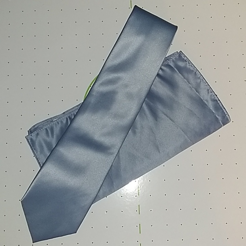 cornflower satin tie set